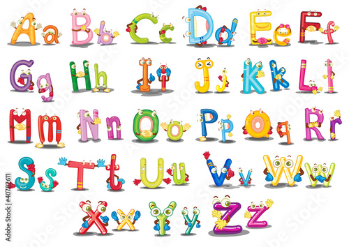 Alphabet characters #40782611