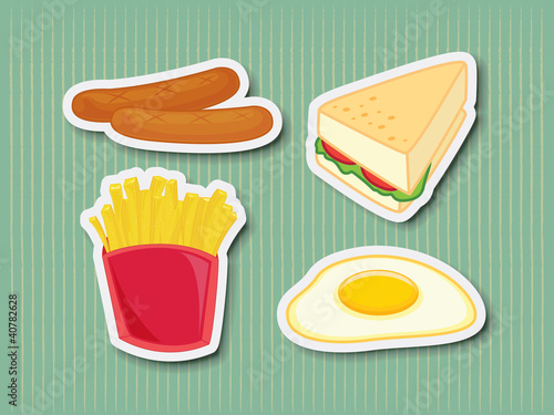 Fast food stickers