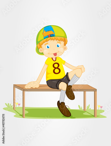 Sitting on a bench