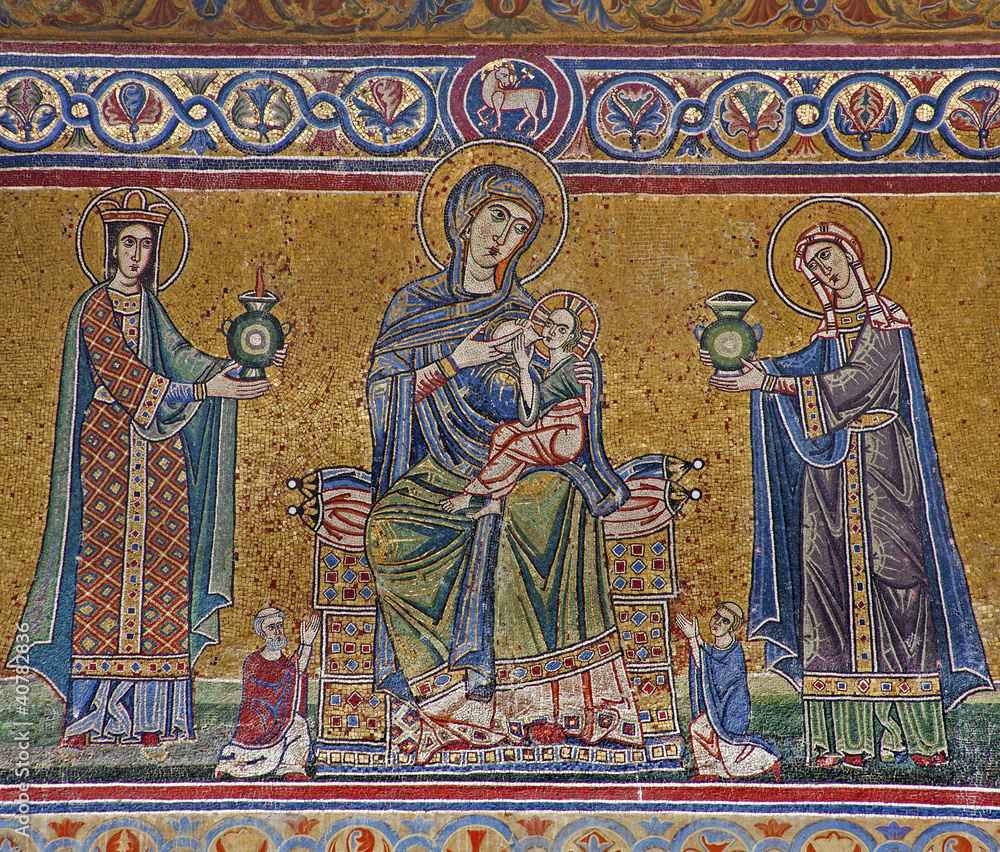 Rome - mosaic from facade of Santa Maria in Trastevere