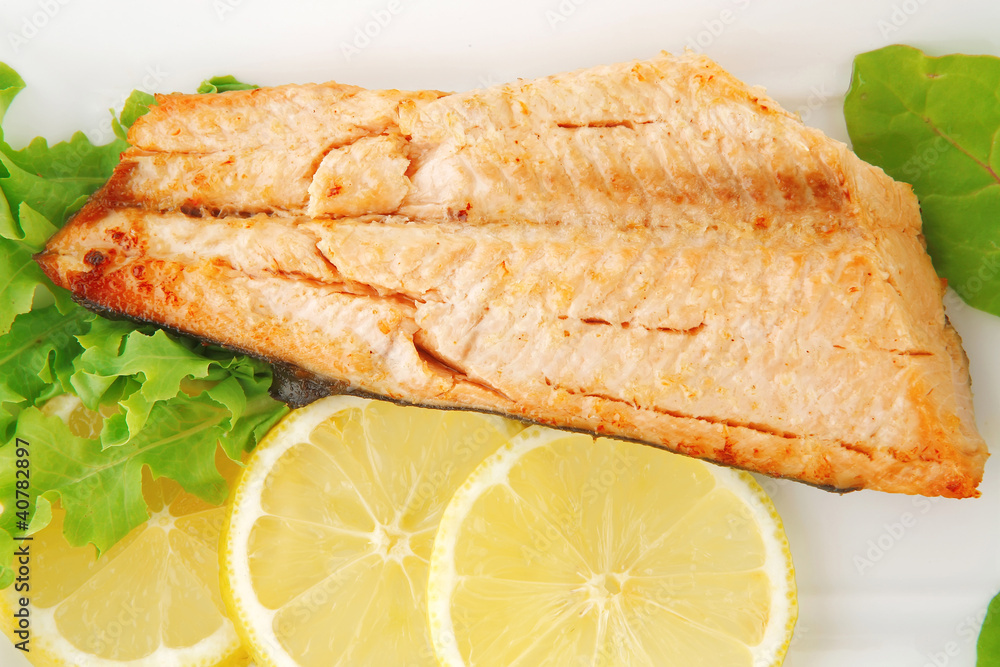 salmon steak salmon steak