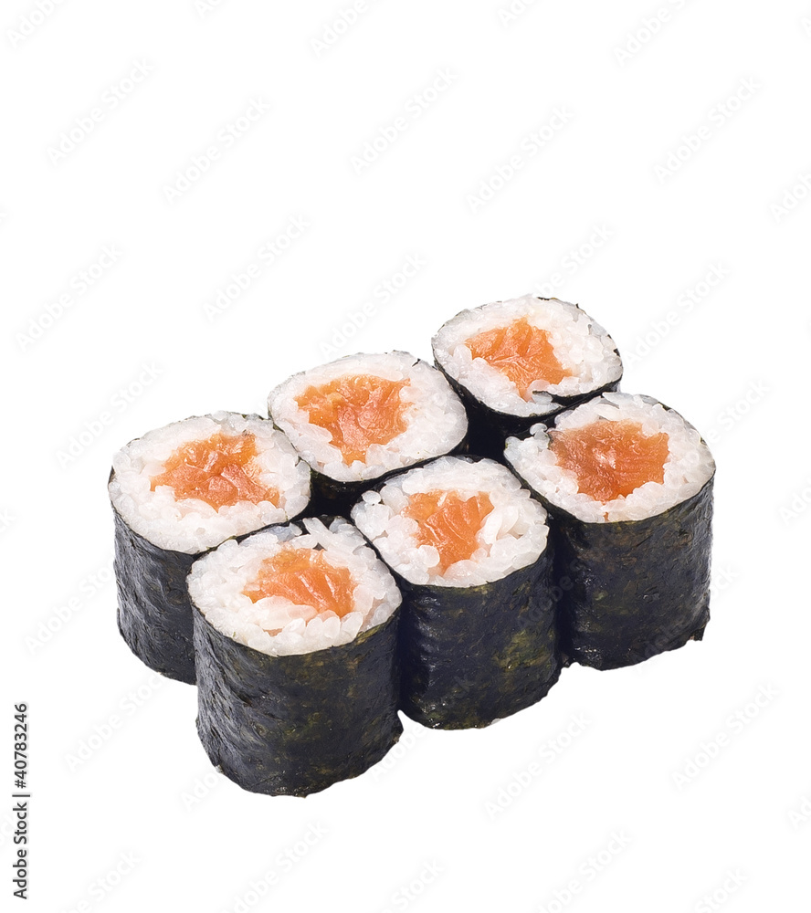 sushi roll isolated on white sushi roll isolated on white