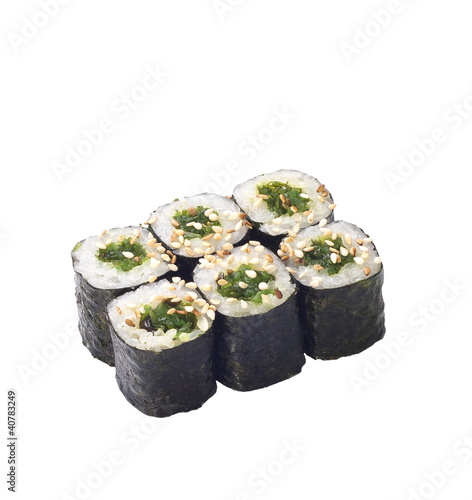 sushi roll isolated on white