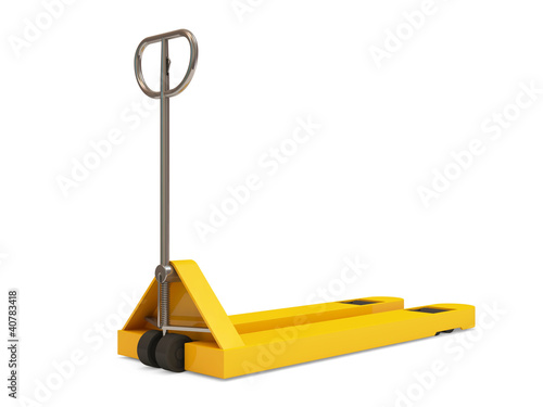 Empty Pallet Truck isolated on white background