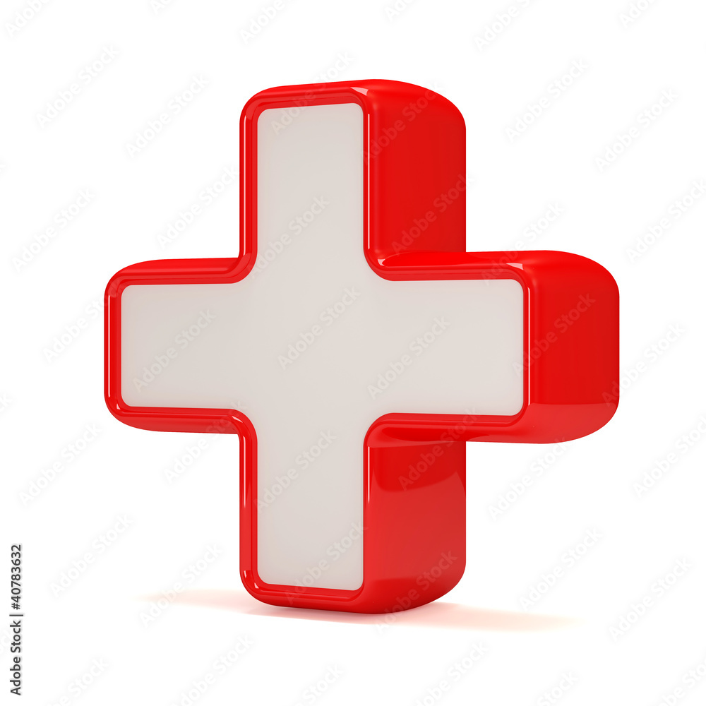 Fototapeta premium Medicine Cross on white background