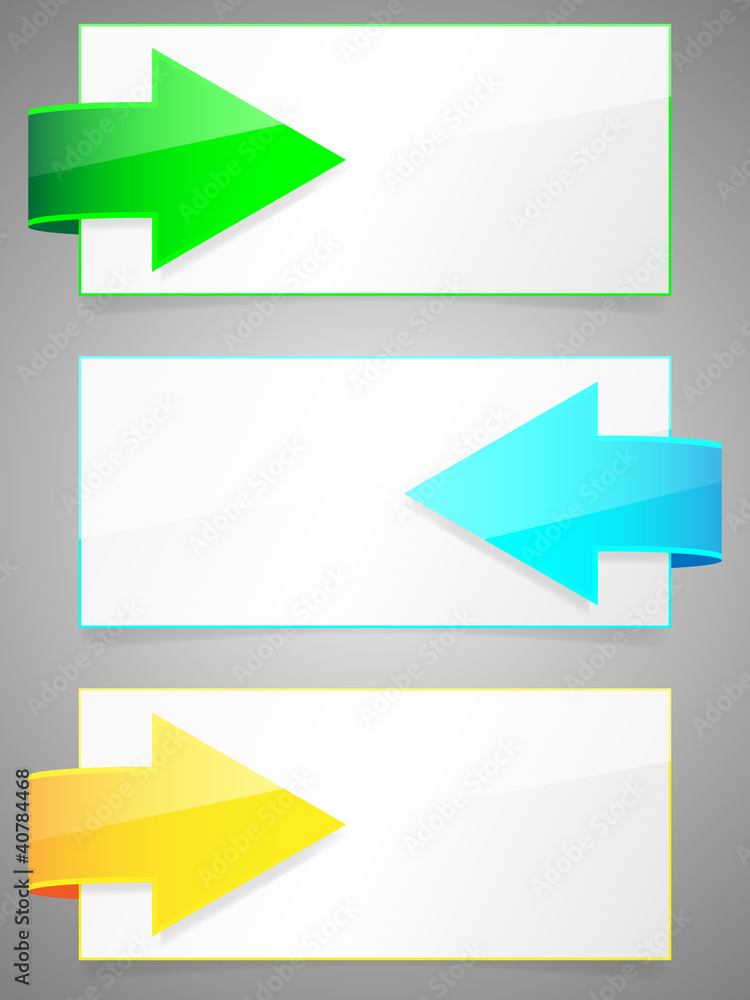 White paper with arrow. Vector illustration. White paper with arrow. Vector illustration.