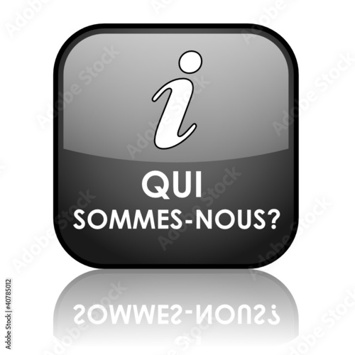 Bouton Web "QUI SOMMES-NOUS ?" (informations à propos contact)