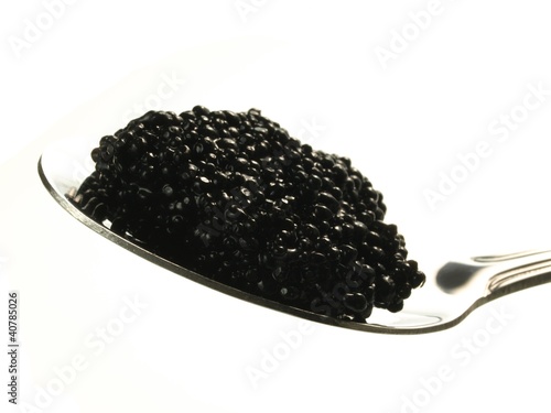 Caviar on spoon