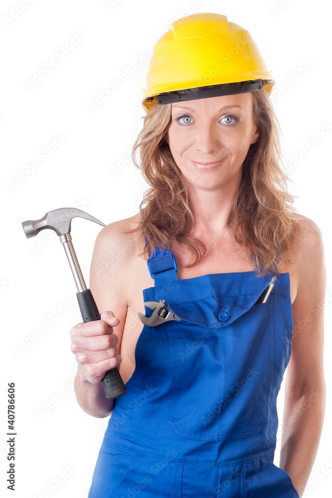 sexy worker with hammer sexy worker with hammer