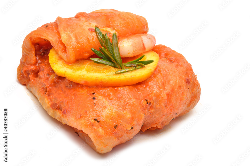 Garniertes Pangasius-Filet Garniertes Pangasius-Filet