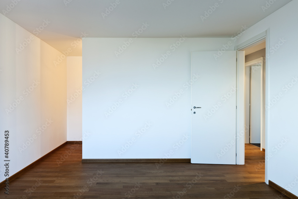 interior empty room, white walls, wooden floor interior empty room, white walls, wooden floor