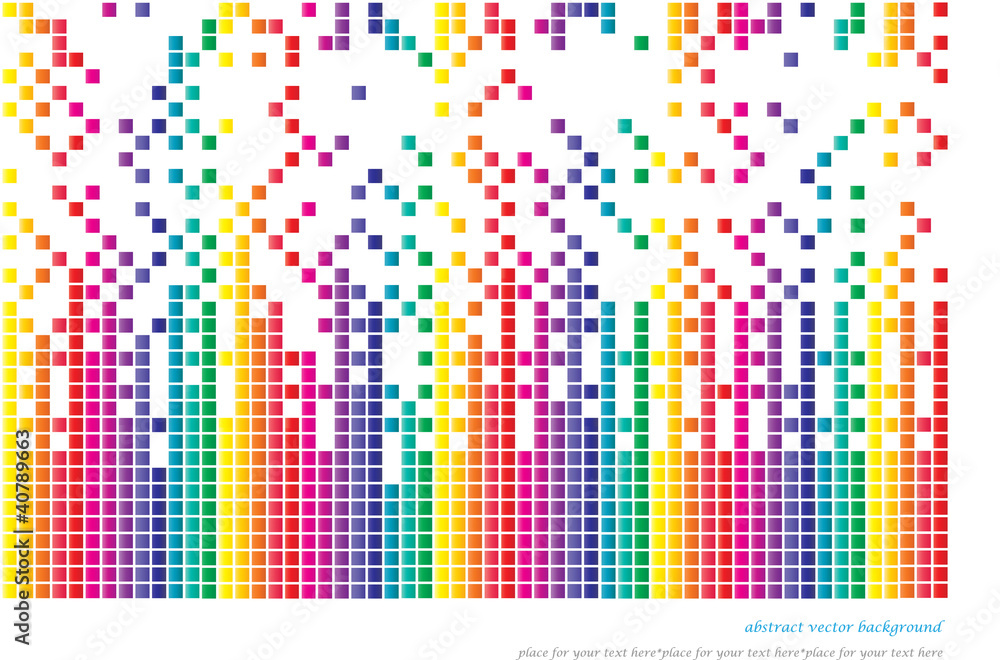 abstract vector checkered background in rainbow colors Stock Vector