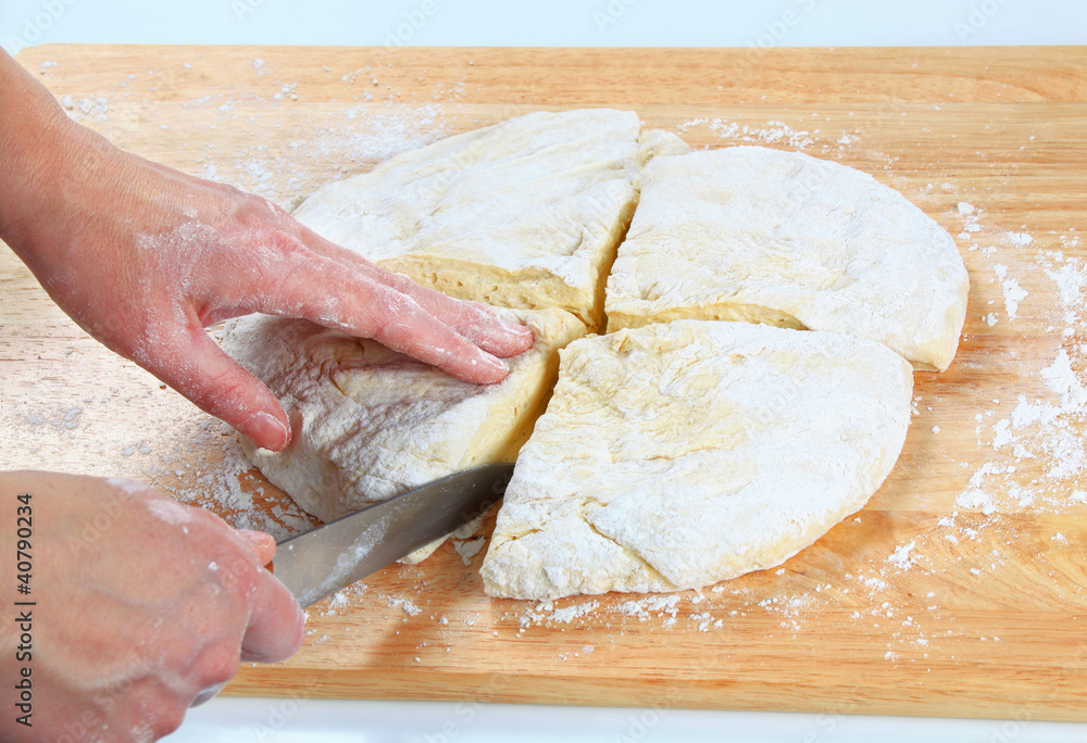Making pizza dough Making pizza dough