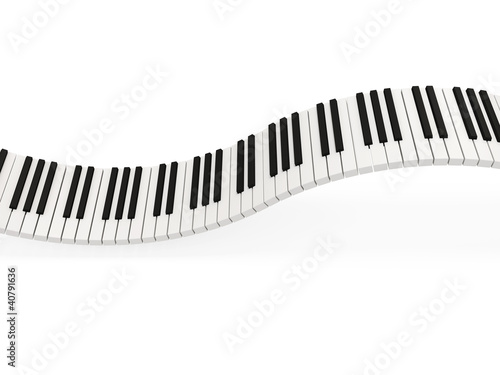 Abstract Piano Keys on white background #40791636