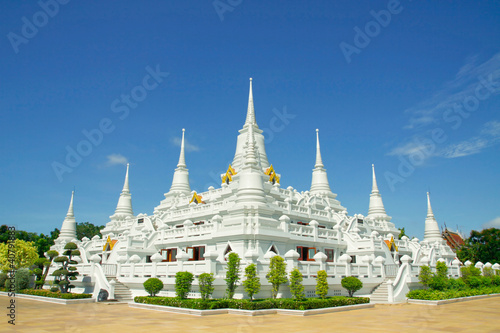 White Pagodas at Wat Asokaram