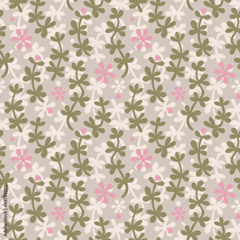 Fototapeta premium Floral seamless wallpaper
