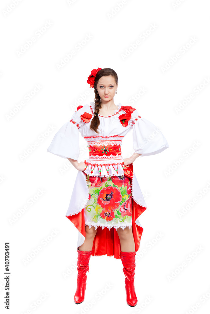 girl in traditional clothes
