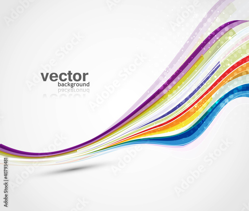 abstract design colorful new rainbow wave vector