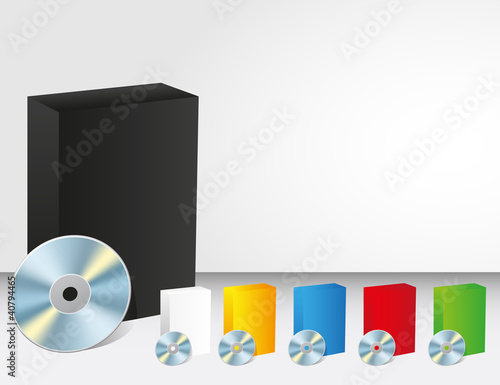 set of 3d blank cd boxes