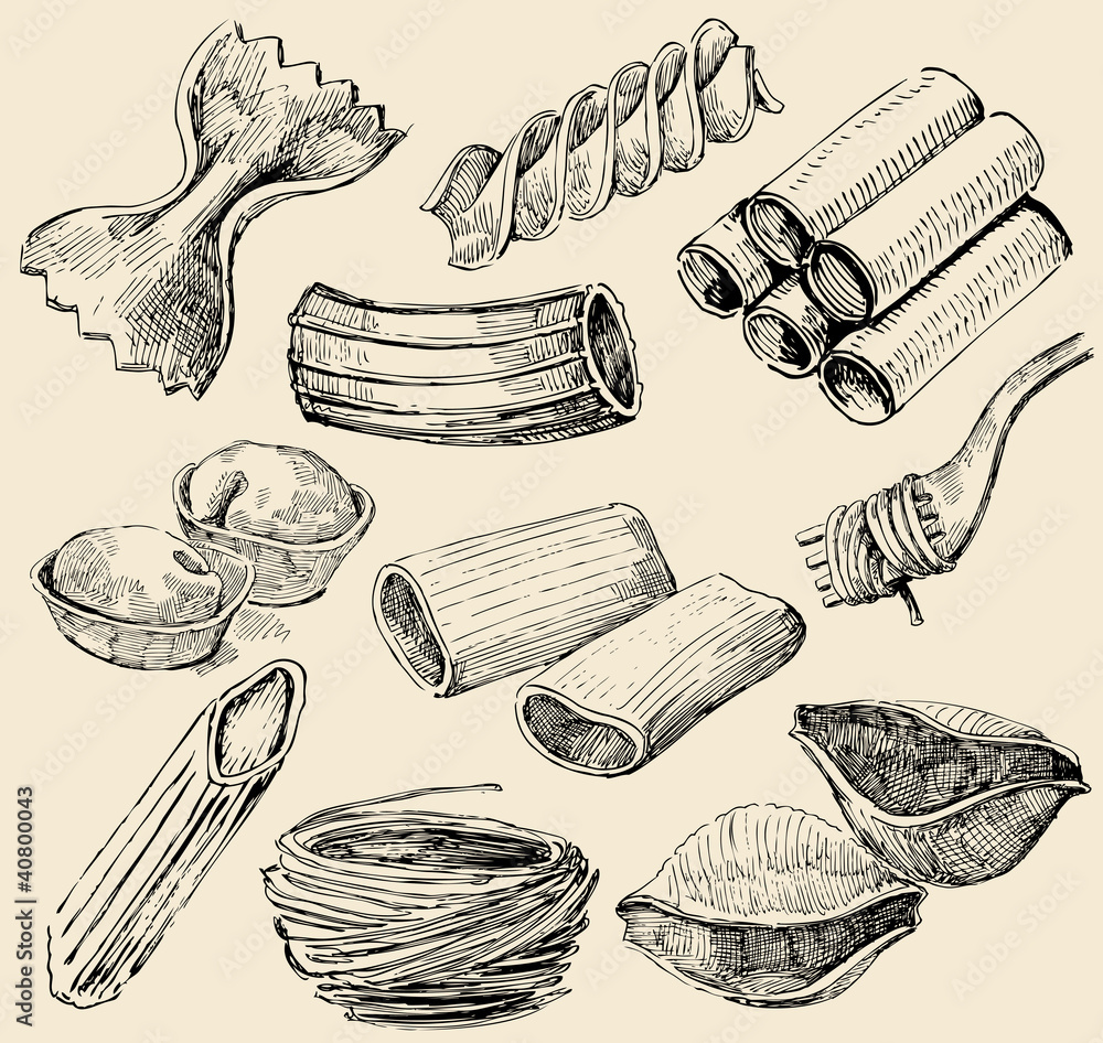 Foto pasta shapes