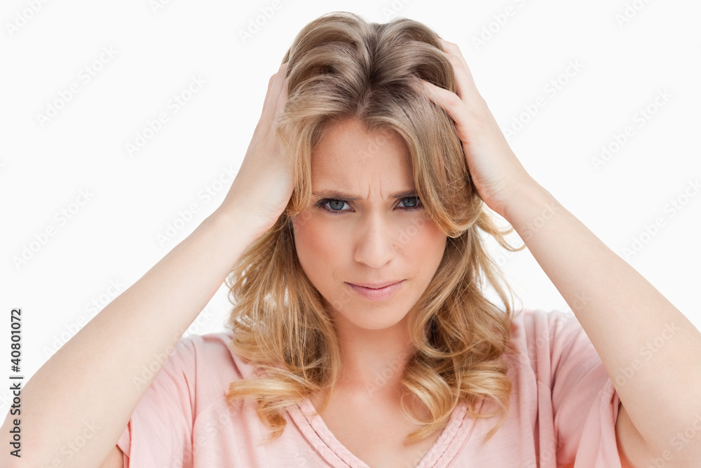 Young blonde woman looking at the camera Young blonde woman looking at the camera