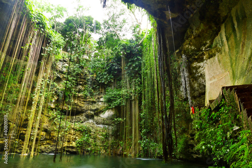 Ik-Kil Cenote near Chichen Itza in Mexico