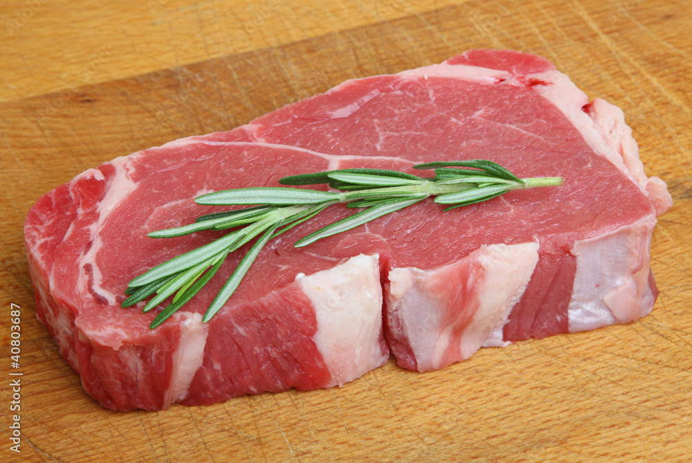 Raw Sirloin Beef Steak