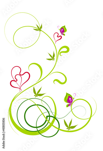 Romantic floral background