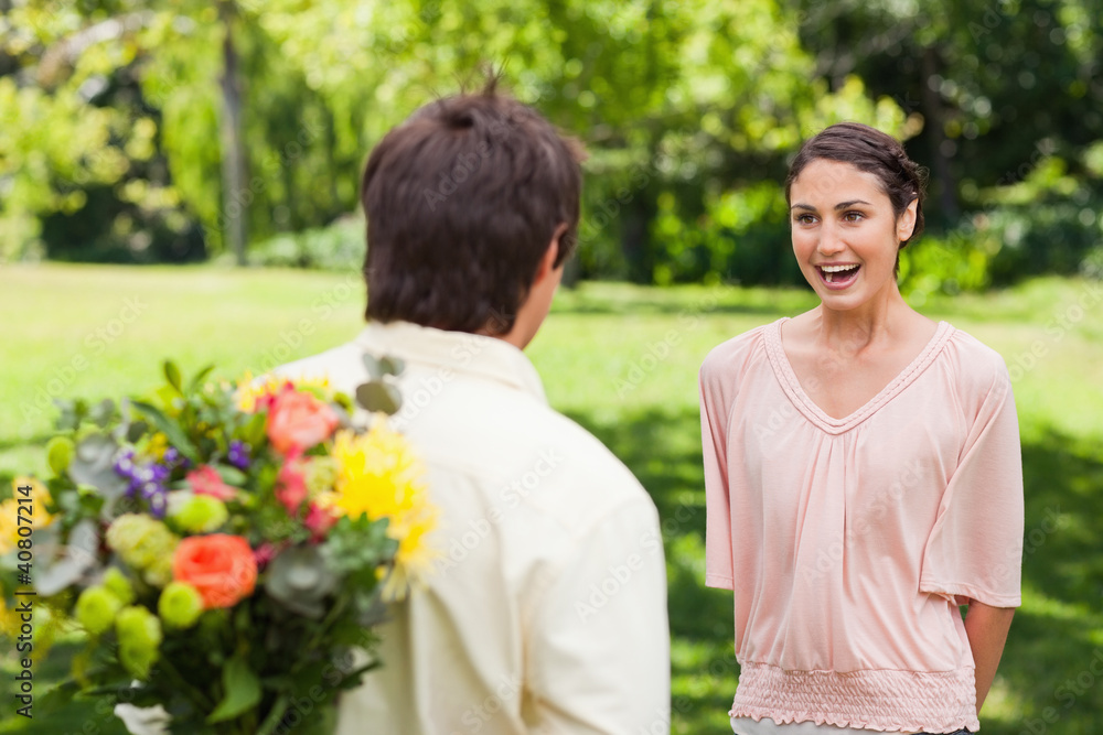 Woman enthusiastic as she is about to be suprised