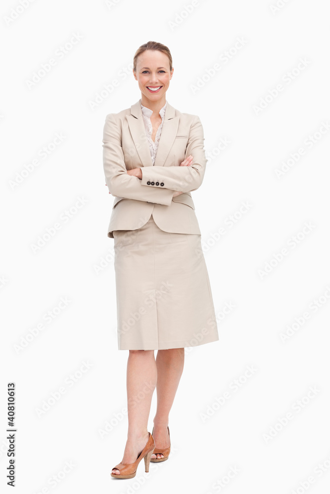 Portrait of a blonde businesswoman smiling Portrait of a blonde businesswoman smiling