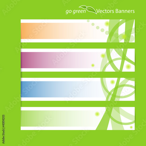 go green - set of vectors banners