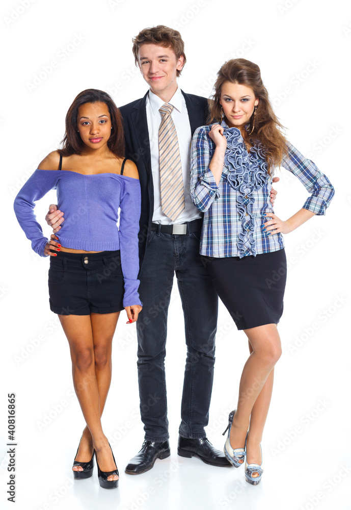 Obraz premium Three young teenagers