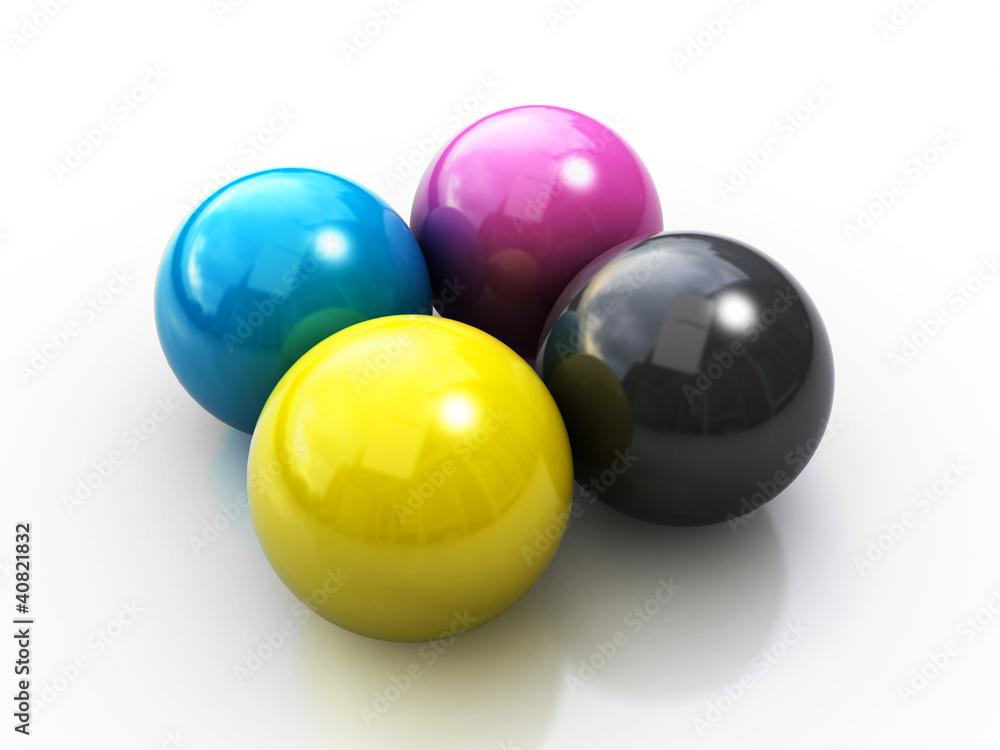 cmyk spheres
