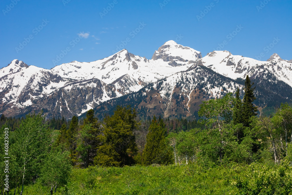 Mountains in Grand Teton National Park, Wyoming