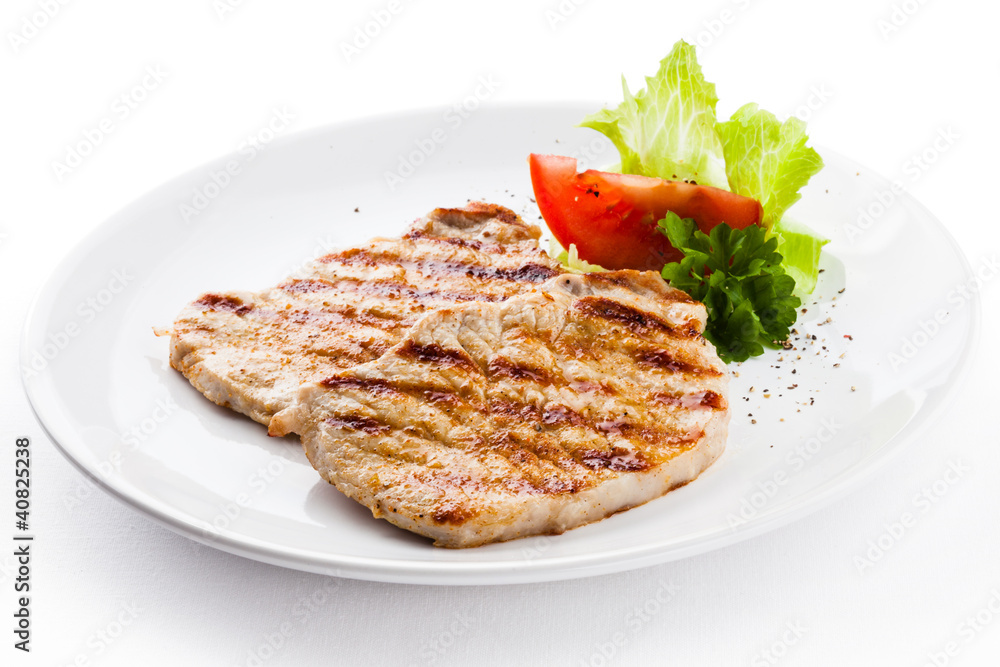 Grilled steak and vegetables Grilled steak and vegetables