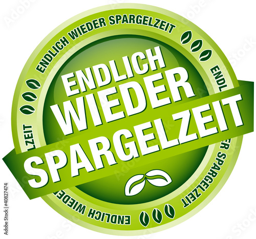 Button Banner "Endlich wieder Spargelzeit" grün