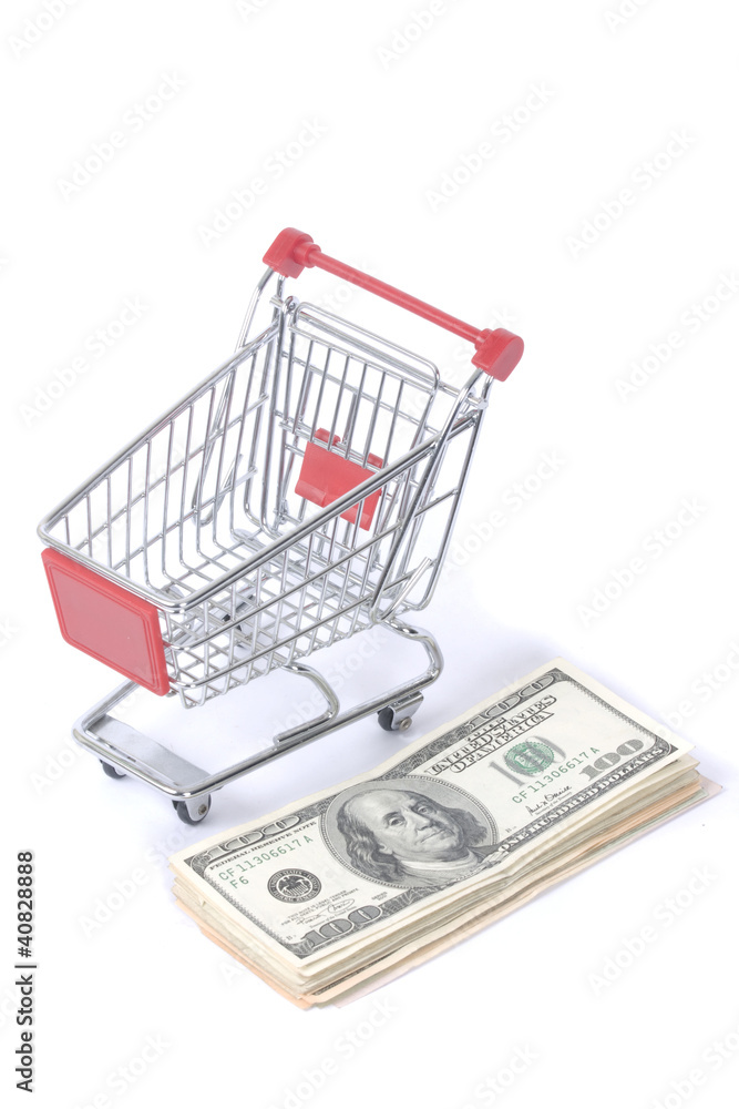Dollars and the shopping cart