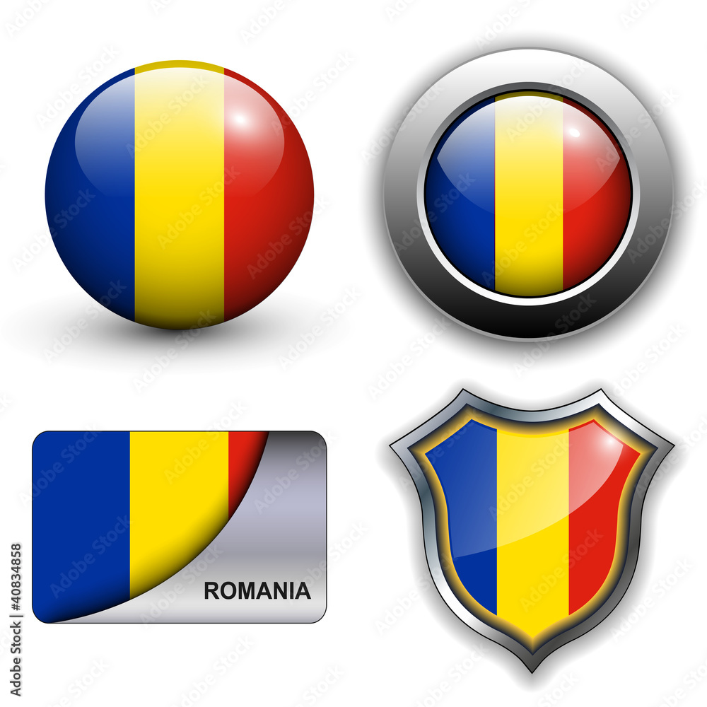 Fototapeta premium Romania icons