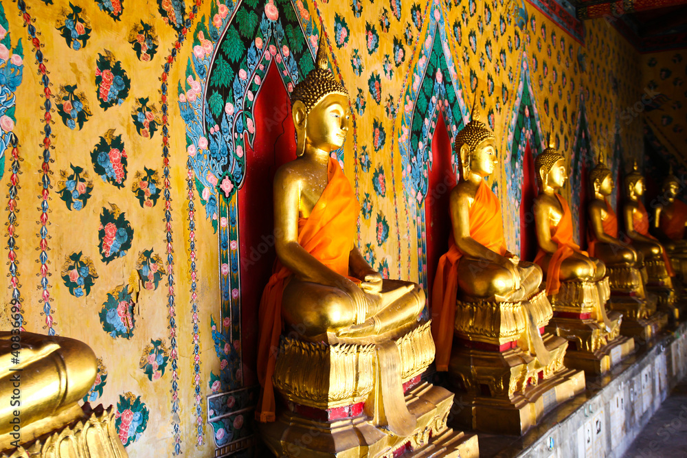 Buddha statue at Wat Arun Bangkok Thailand.