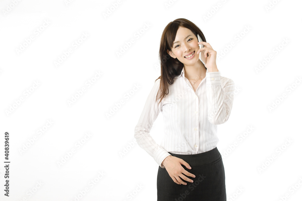 Fototapeta premium 携帯電話と女性