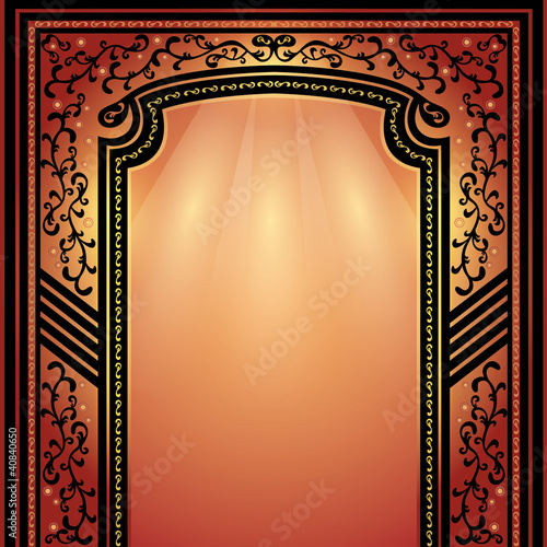 Background of decorative arch with ornament