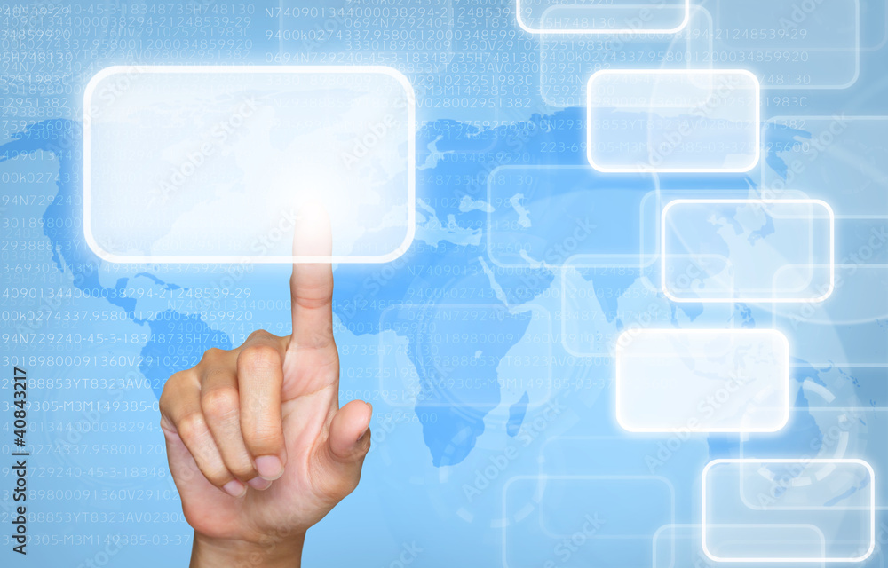 hand touch icon social network background. hand touch icon social network background.