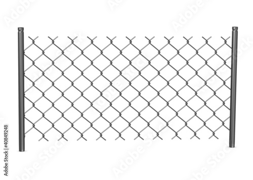 3d render of chain fence