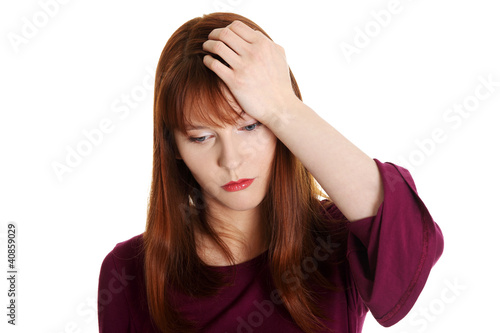 Women suffering from headache