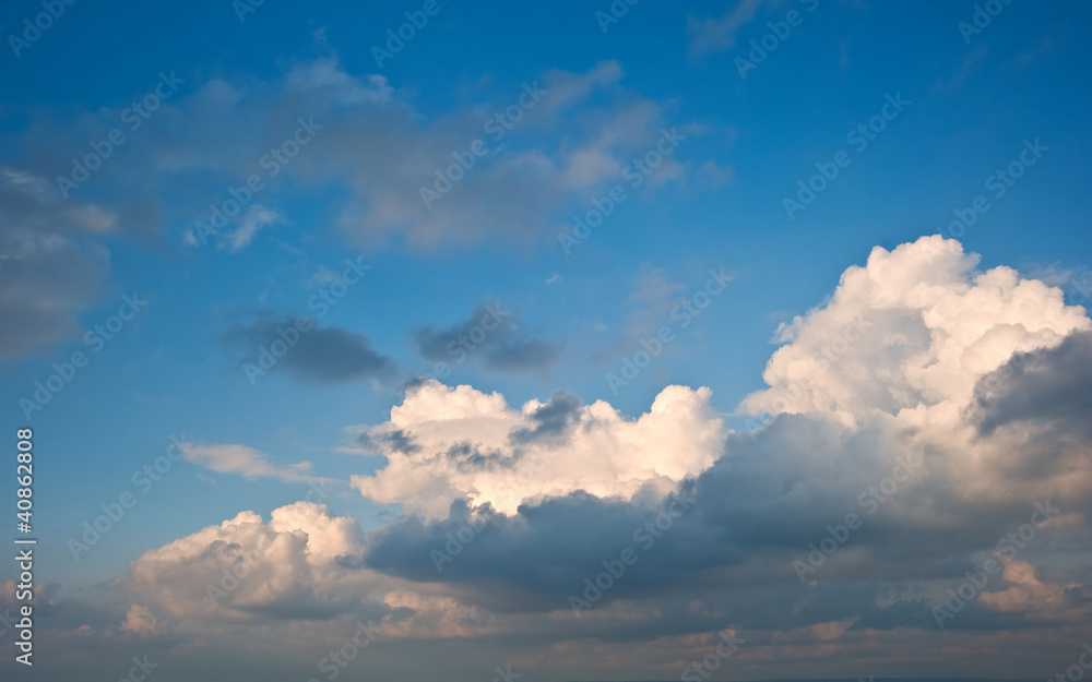 Stunning blue sky cloud formations