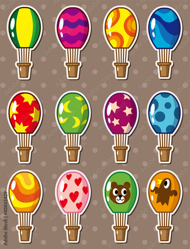 cartoon hot air balloon stickers cartoon hot air balloon stickers