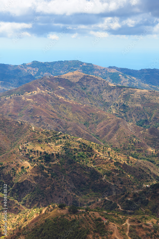 Naklejka premium Calabrian hills near Bova