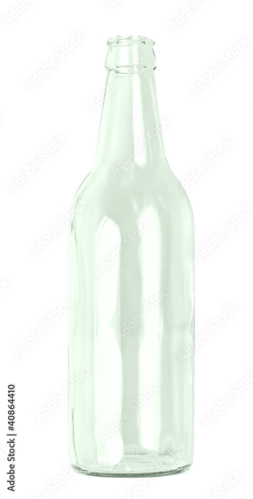Glasflasche,grünlich,leer,Freisteller Glasflasche,grünlich,leer,Freisteller