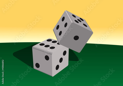 Würfel Spiel 3D Vektor