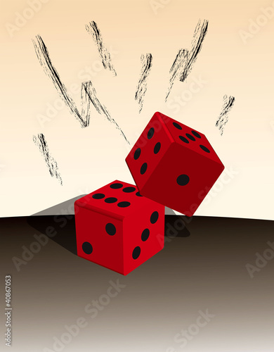 Würfel Spiel 3D Vektor